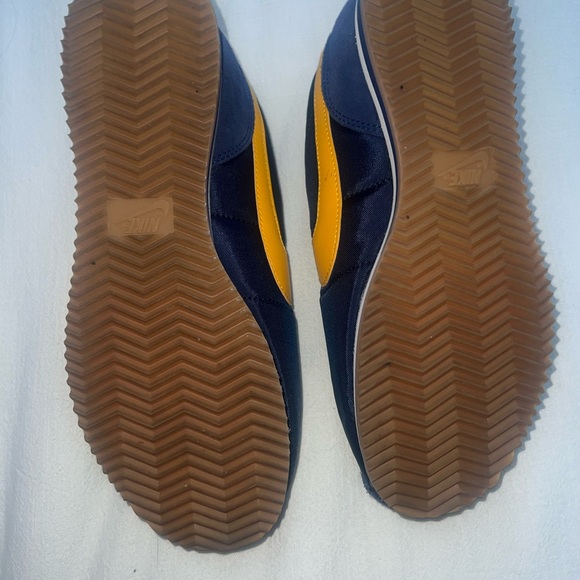Nike Cortez Textile Navy and Gold Sneakers - Picture 11 of 11